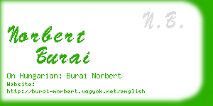 norbert burai business card